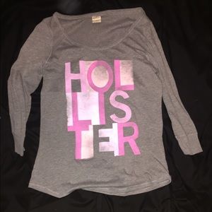 grey purple & white shirt