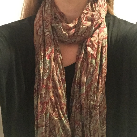 Paisley, fringe scarf