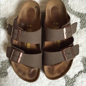 Mocha Birkenstocks sandals