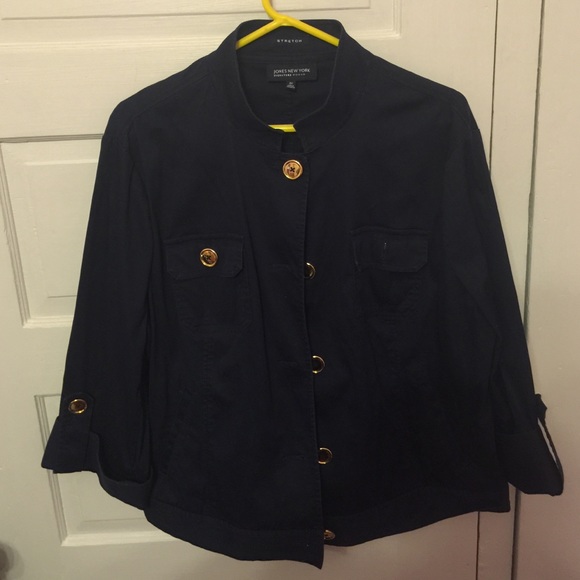 Jacket with gold buttons