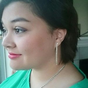 Diamond string earrings