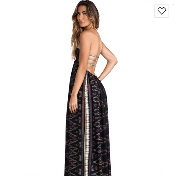 Flamingo Smocked Bandeau Maxi Dress