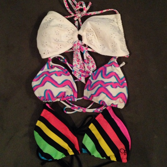 Three swim tops