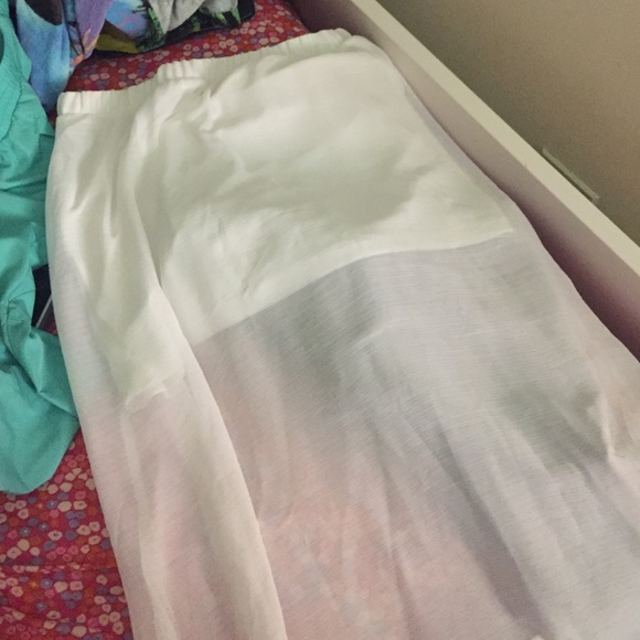 White Chiffon Skirt