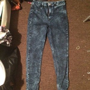 American Eagle Acid Wash High Waisted Jeans