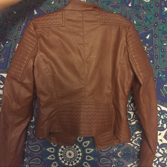 LA Hearts (pacsun) Brown leather jacket - Picture 2 of 3