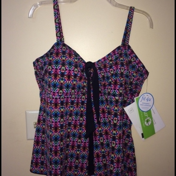 Geo Print Tankini with Bottoms