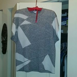 Helmut Lang Black & White Short Sleeve Sweater