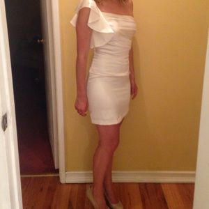 White Adrianna Papell Cocktail Dress
