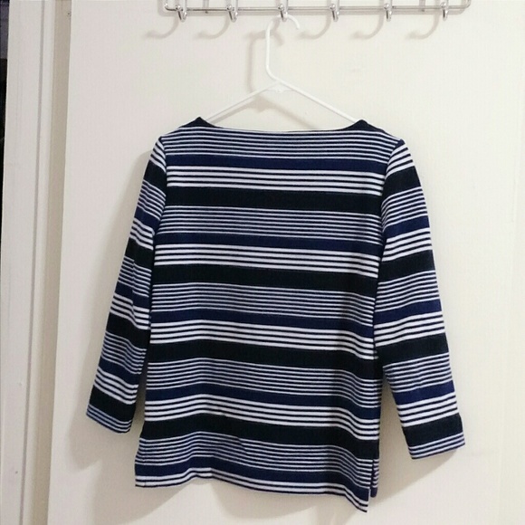 SOLD Madewell 3/4 Sleeve Striped Tee - Picture 2 of 3