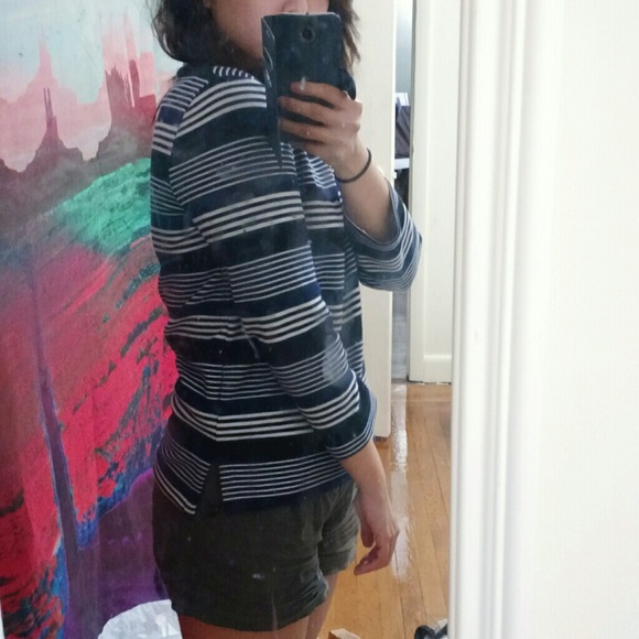 SOLD Madewell 3/4 Sleeve Striped Tee - Picture 3 of 3