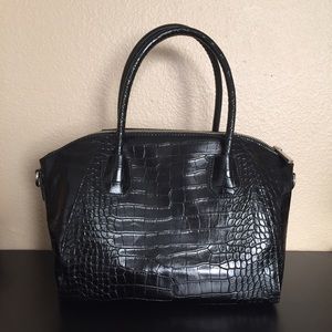 Black Croc Embossed Purse