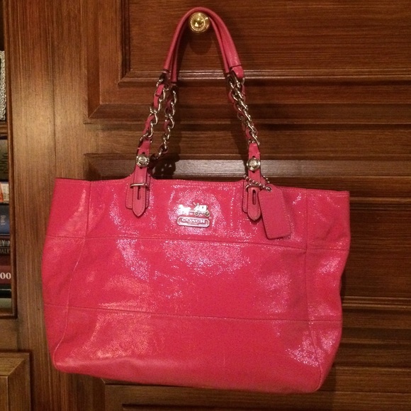 Coach Handbags - Authentic Pink Patent Leather Coach Purse