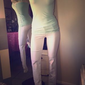 Refuge White Denim Skin Tight Leggings