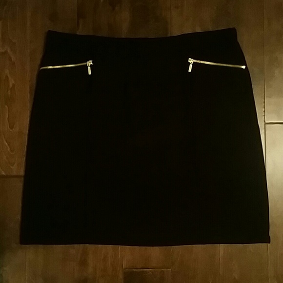 Black Skirt with Gold Zippers