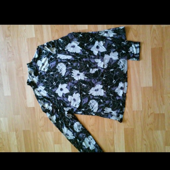 Blouse with long sleeves black 2X - Picture 1 of 4