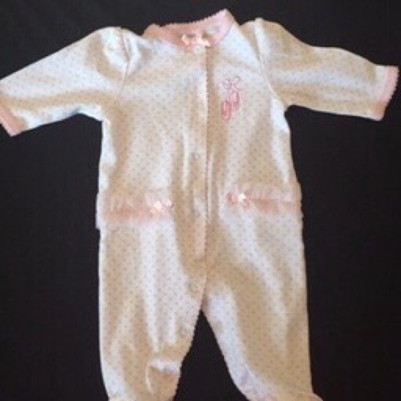 White and Pink New Born Onesie