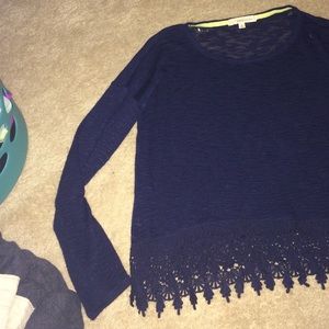 Navy Blue long sleeve Shirt