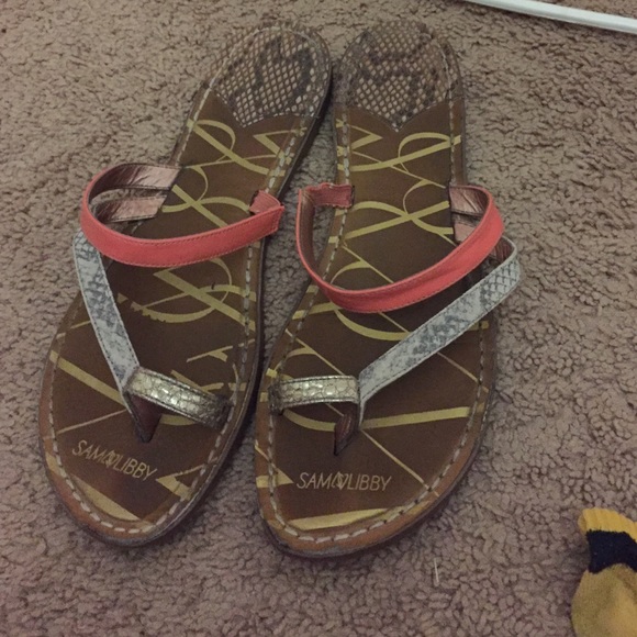 Flip Flops with Snakeskin