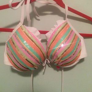 Victoria's Secret Sequin Bikini Top 36D