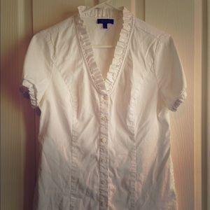 White button down blouse