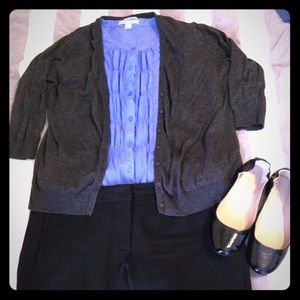 Grey v-neck cardigan