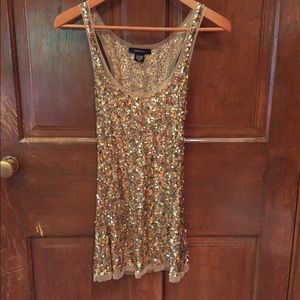 Gold sequin top