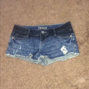 Decree denim ombré shorts