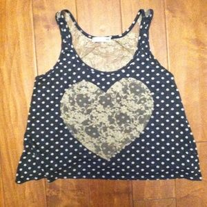 Loose polkadot tank top