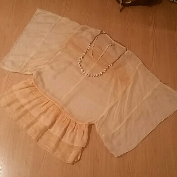 Piko yellow silk top