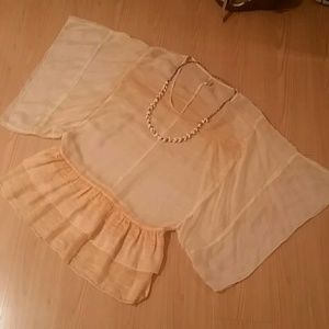 Piko yellow silk top