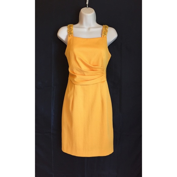 Kay Unger Goldenrod Cocktail Dress
