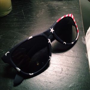 red, white, and blue American flag sunglasses!