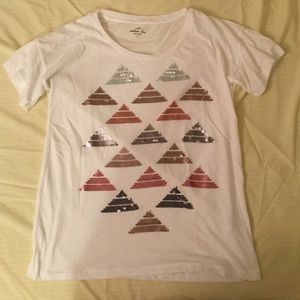 J.Crew Sequin Triangle Tee