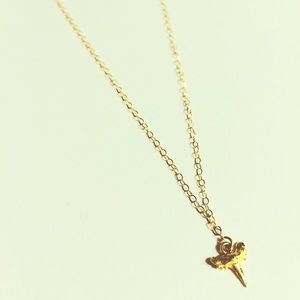 Gold Petite Shark Tooth Necklace