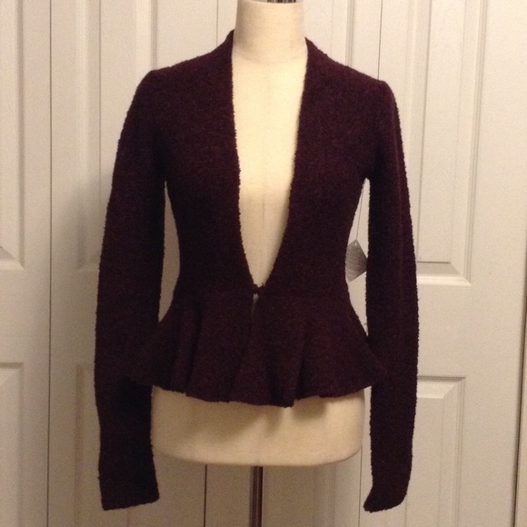 Moda International Sweaters - Wine/plum color sweater jacket - NWT