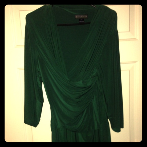Emerald Green Wrap Dress