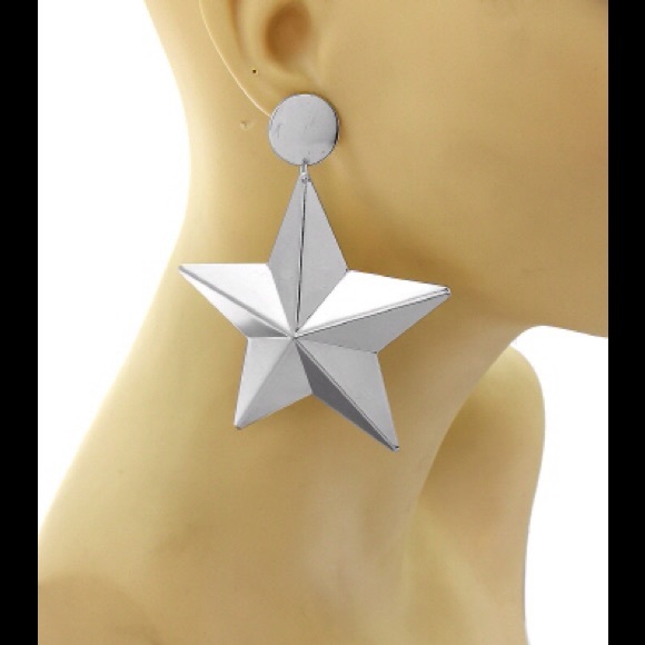 Silver Star Earrings
