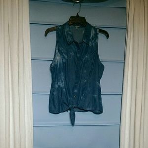 Sleeveless Tie Knot Blouse