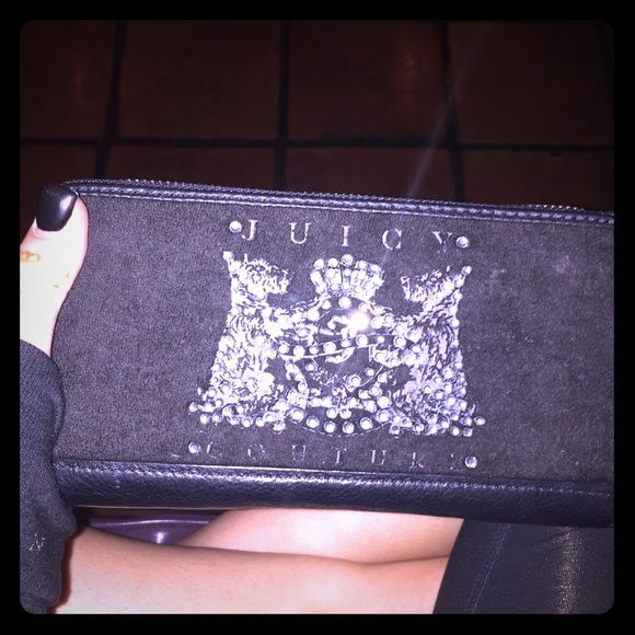 Authentic Juicy Couture Black Zip-Up Wallet