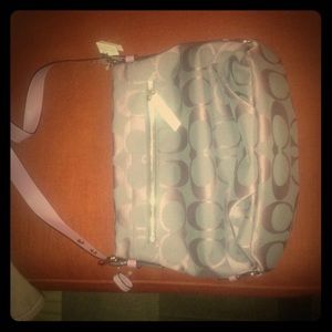 Coach NWT Signature Satchel in SilverHeather Lilac