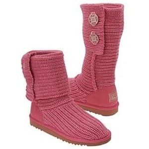 Women's Pink knit uggs