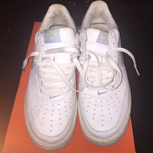 Nike Air Force 1 light blue/yellow Mens 10