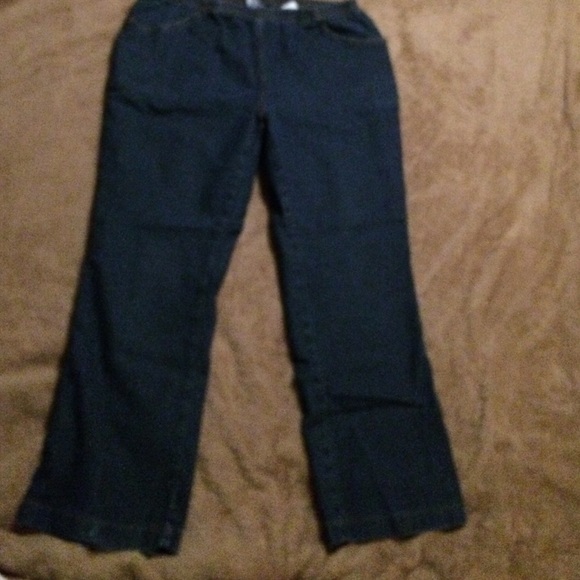 Elastic waist denim pants