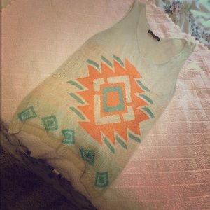 💥SALE💥Aztec knit tank L