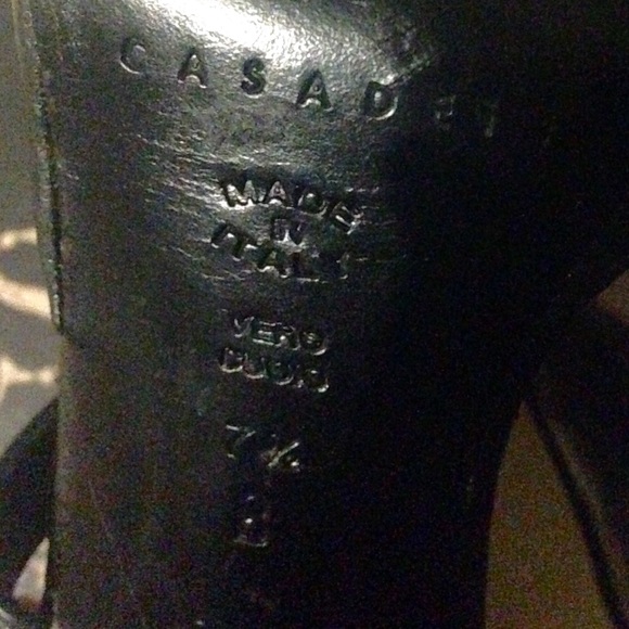 CASADEI Black Sandals Unique Chunky Heel Design - Picture 4 of 4