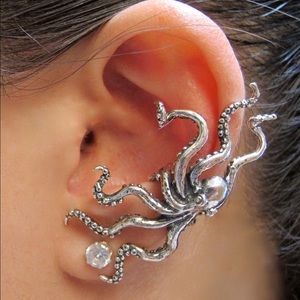 Octopus cuff earring.