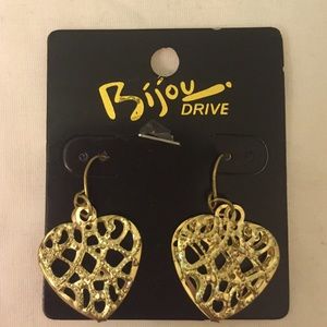 3d Heart shaped earrings.