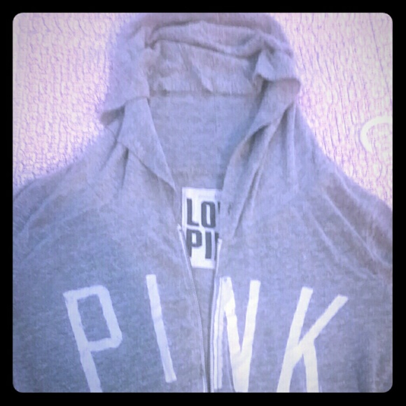 Vs PINK lightweight grey hoodie
