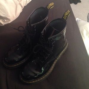 Shiny black doc martens lightly worn - neggotiabld